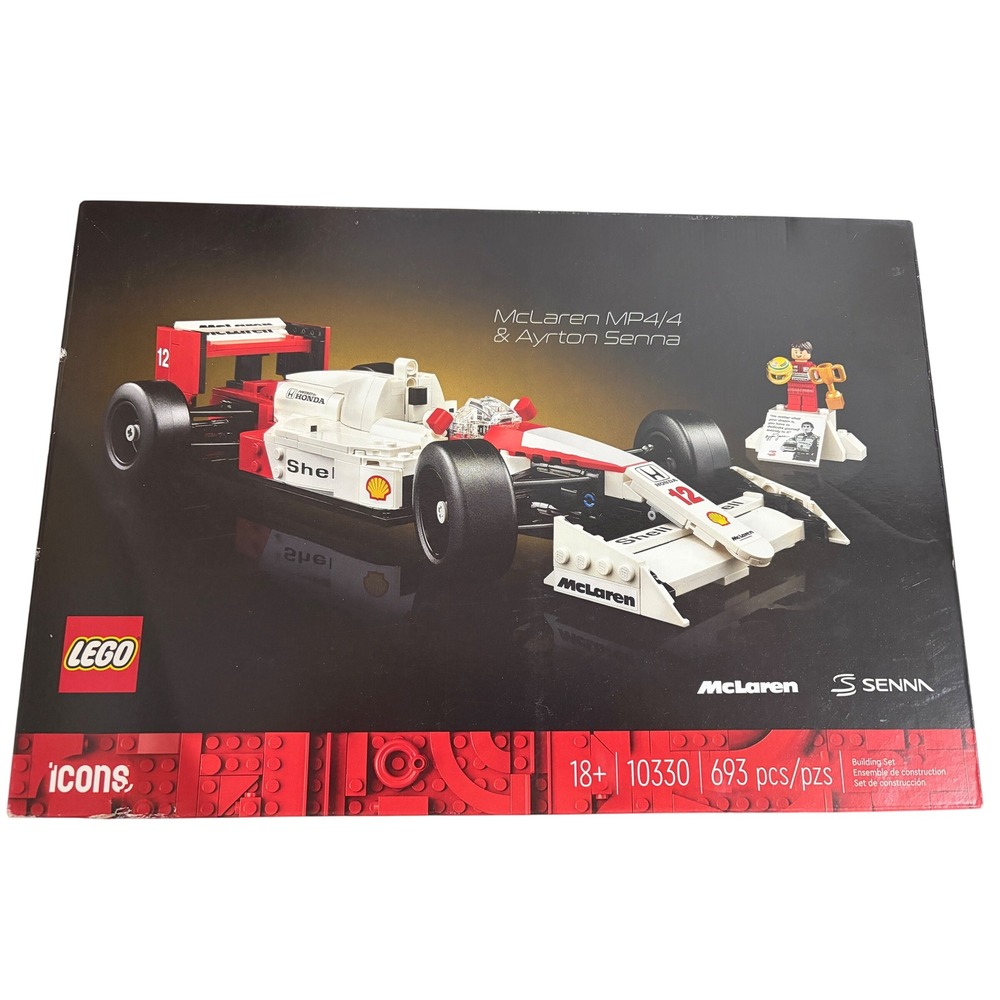 LEGO Icons McLaren MP4/4 Ayrton Senna 10330 White Red Racing F1, New